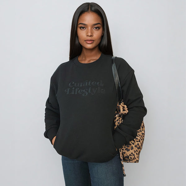 curated lifestyle crewneck sweatshirt