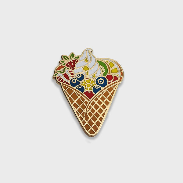 fruit ice cream enamel pin