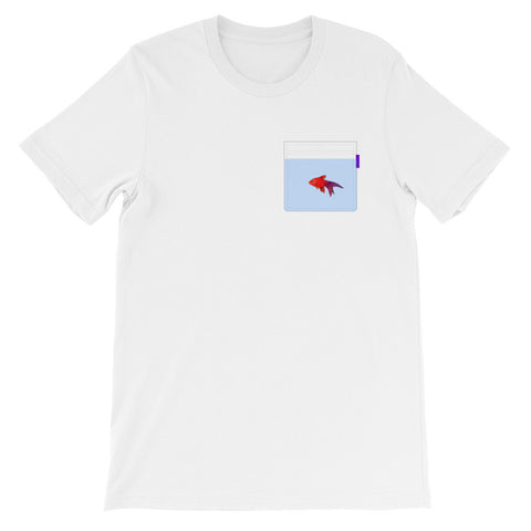 Pocket fish short sleeve unisex t-shirt AU