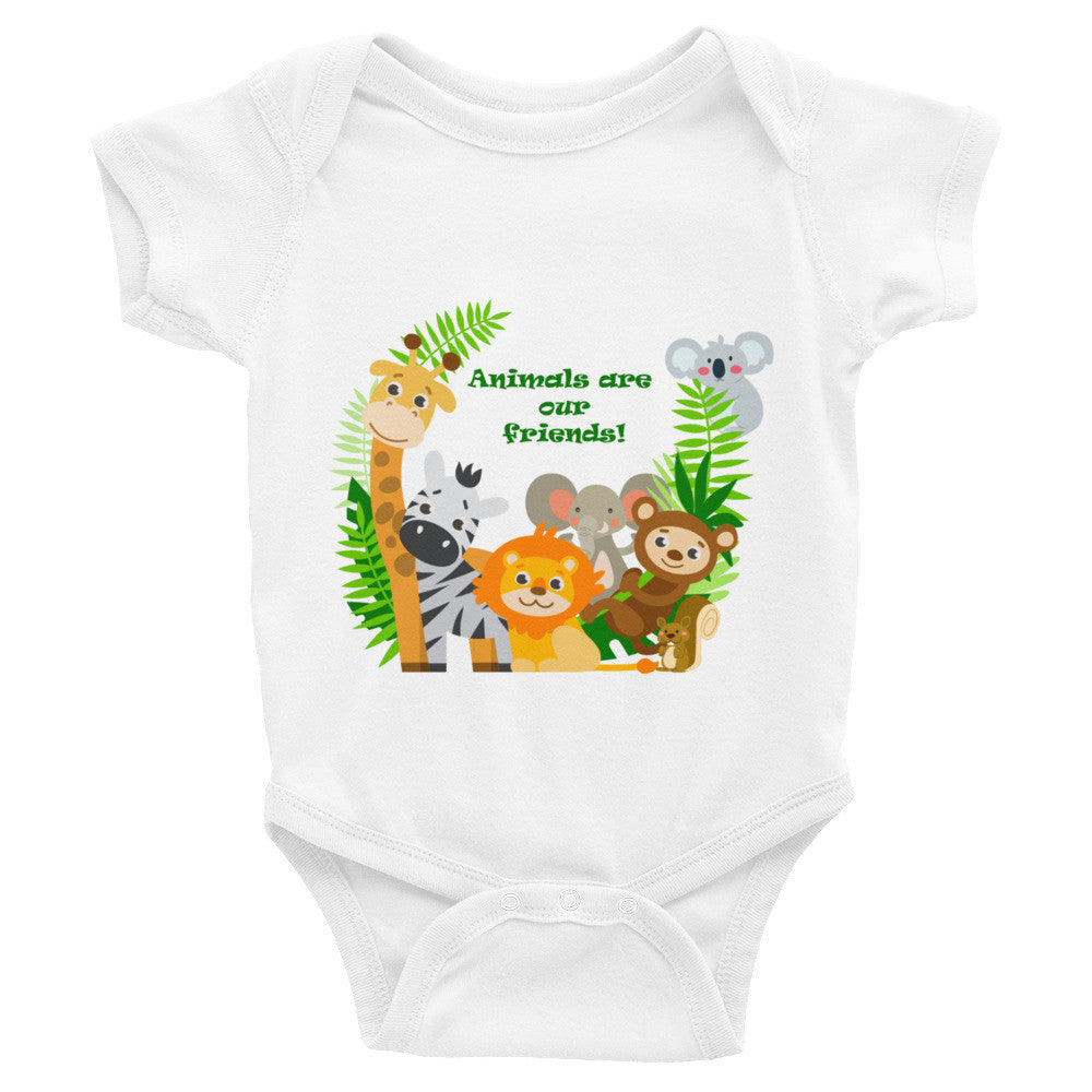 Animals are our friends infant bodysuit
