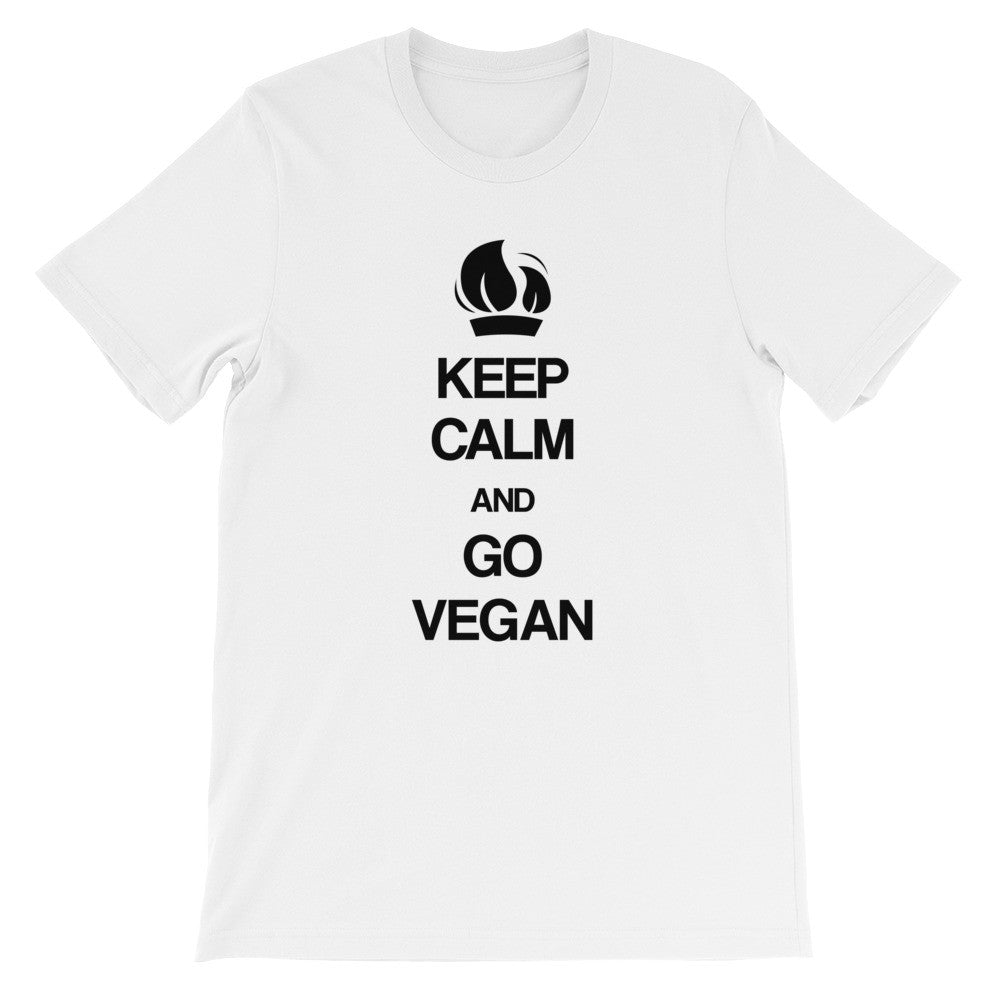Keep calm and go vegan short sleeve unisex t-shirt VU