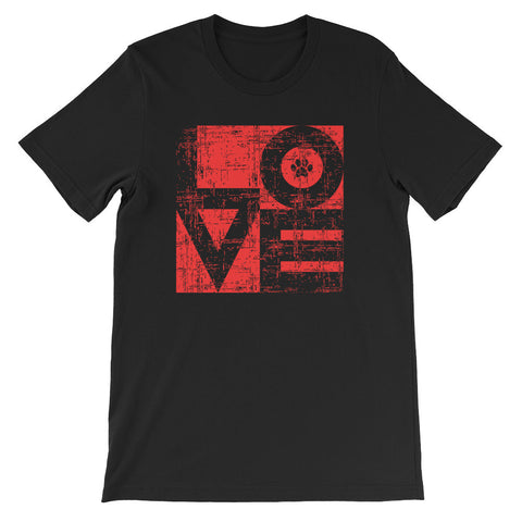 Love animals square short sleeve unisex t-shirt AU