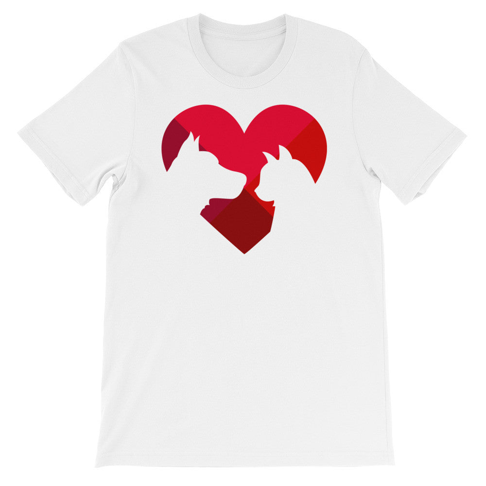 Animal lover heart short sleeve t-shirt AU