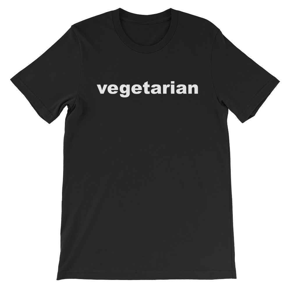 Vegetarian wht letter short sleeve unisex t-shirt VU